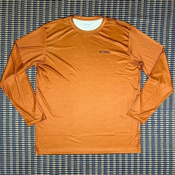 Columbia PHG Shirt Mens XL Orange Game Flag Terminal Shot Long Sleeve UPF 50 - Picture 3 of 12